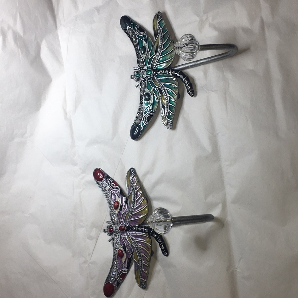 Dragonfly wall hooks set of 2